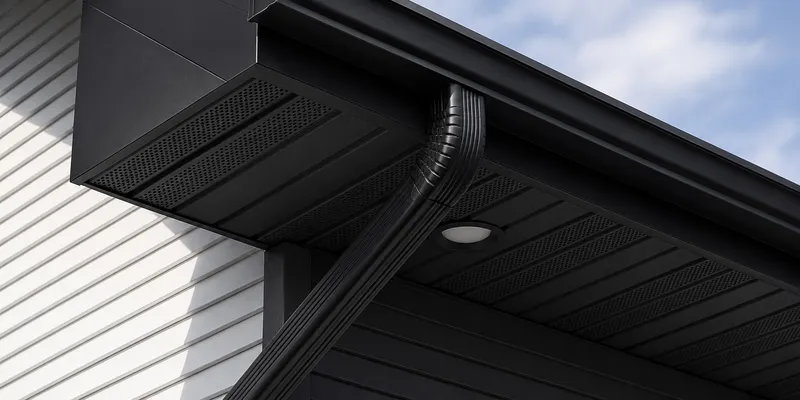 Soffit and fascia work along the roofline